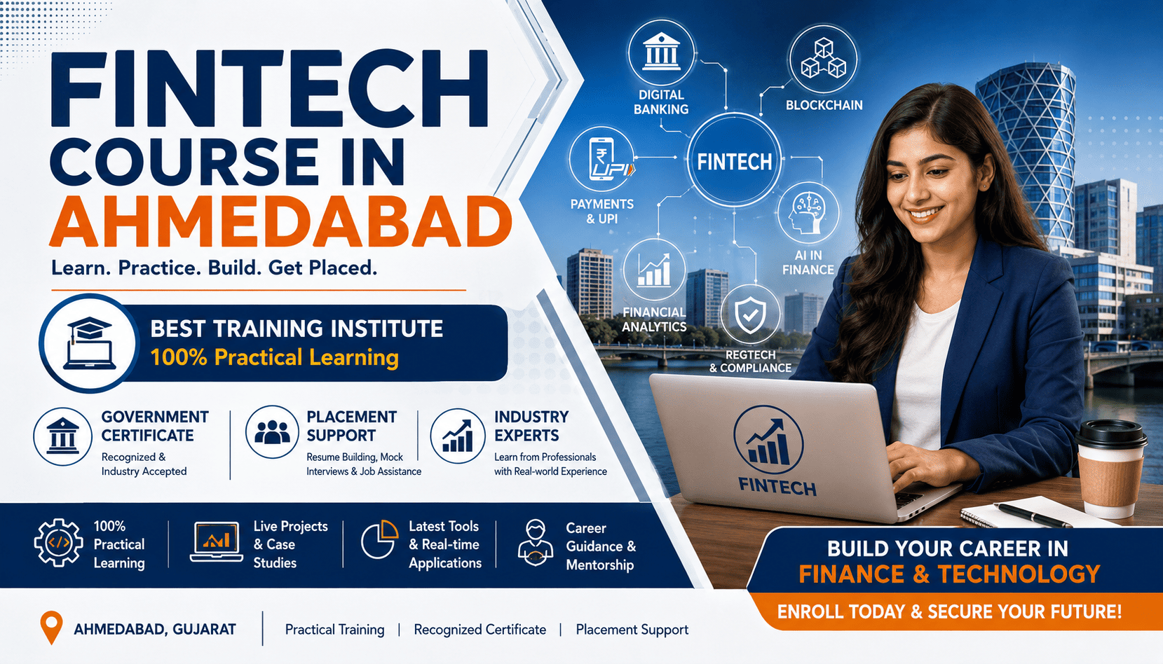 FinTech Course in Ahmedabad: Best Training Institute with 100% Practical Learning, Government Certificate & Placement Support (2026)