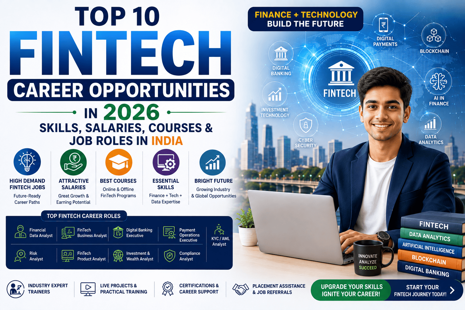 Top 10 FinTech Career Opportunities in 2026: Skills, Salaries, Courses & Job Roles in India