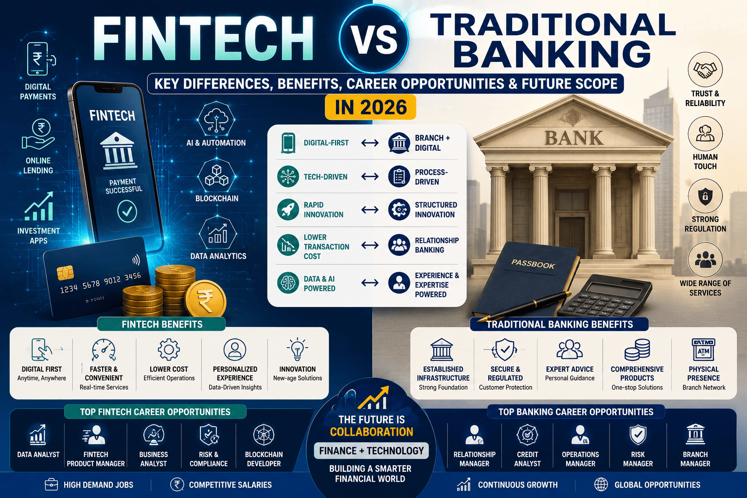 FinTech vs Traditional Banking: Key Differences, Benefits, Career Opportunities & Future Scope in 2026