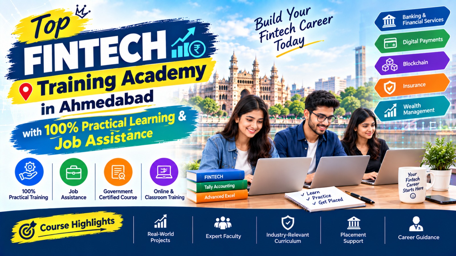 Top FINTECH Training Academy in Ahmedabad with 100% Practical Learning & Job Assistance